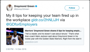 Draymond Green Increase Sales Using Social Media 