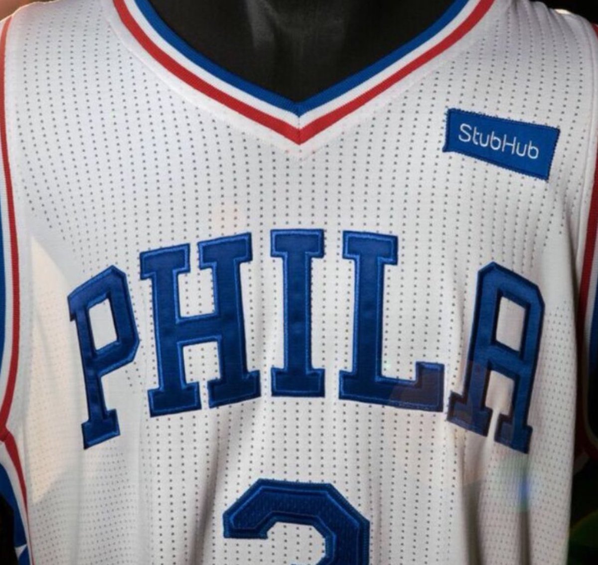 Philadelphia 76ers jersey patch sponsor StubHub.