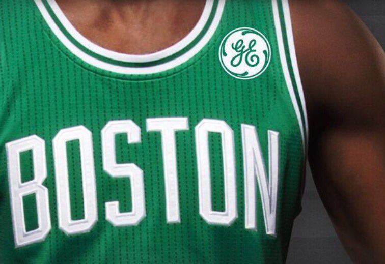 Boston Celtics jersey patch sponsor General Electric.